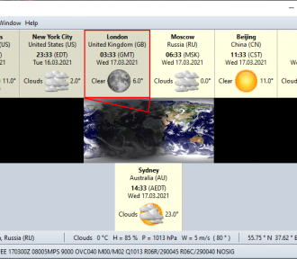 Download EarthTime 6.22.2 – Hiển thị thời gian toàn cầu