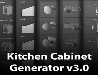 Download Kitchen Cabinet Generator V4.0 3ds Max 2016-2022