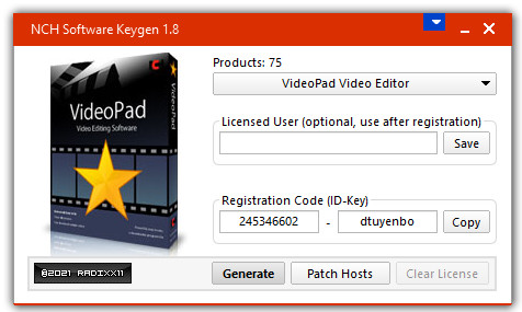 videopad registration key